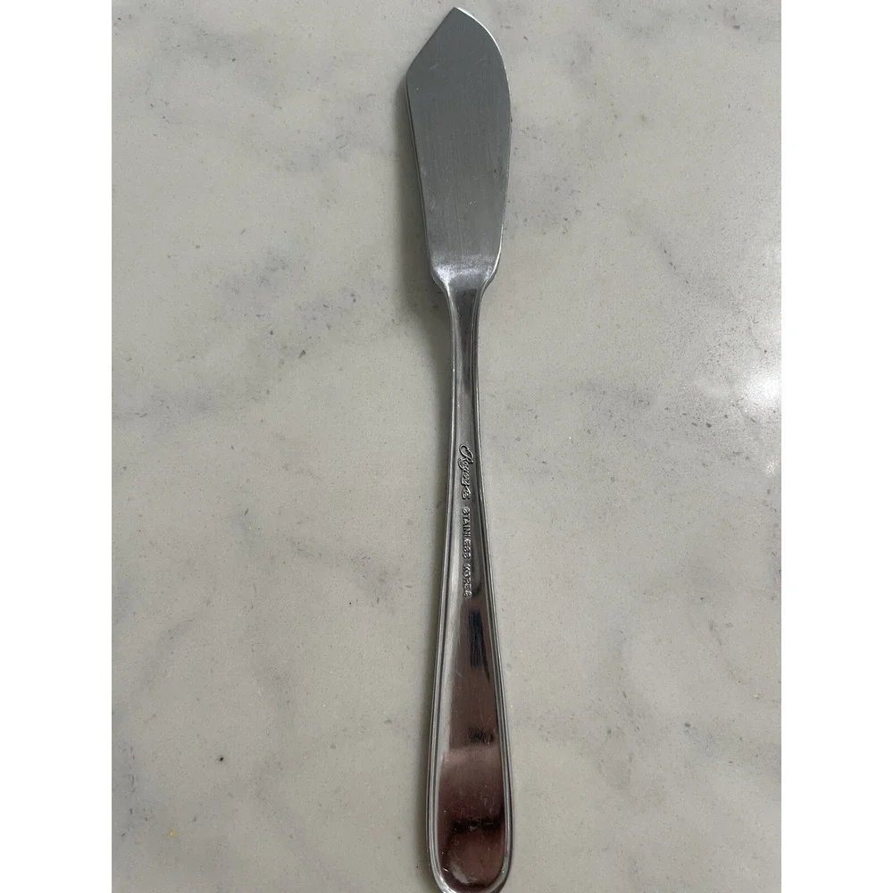 Rogers Stanley Roberts  BEADED‎ ELEGANCE Stainless Butter Spreader Knife